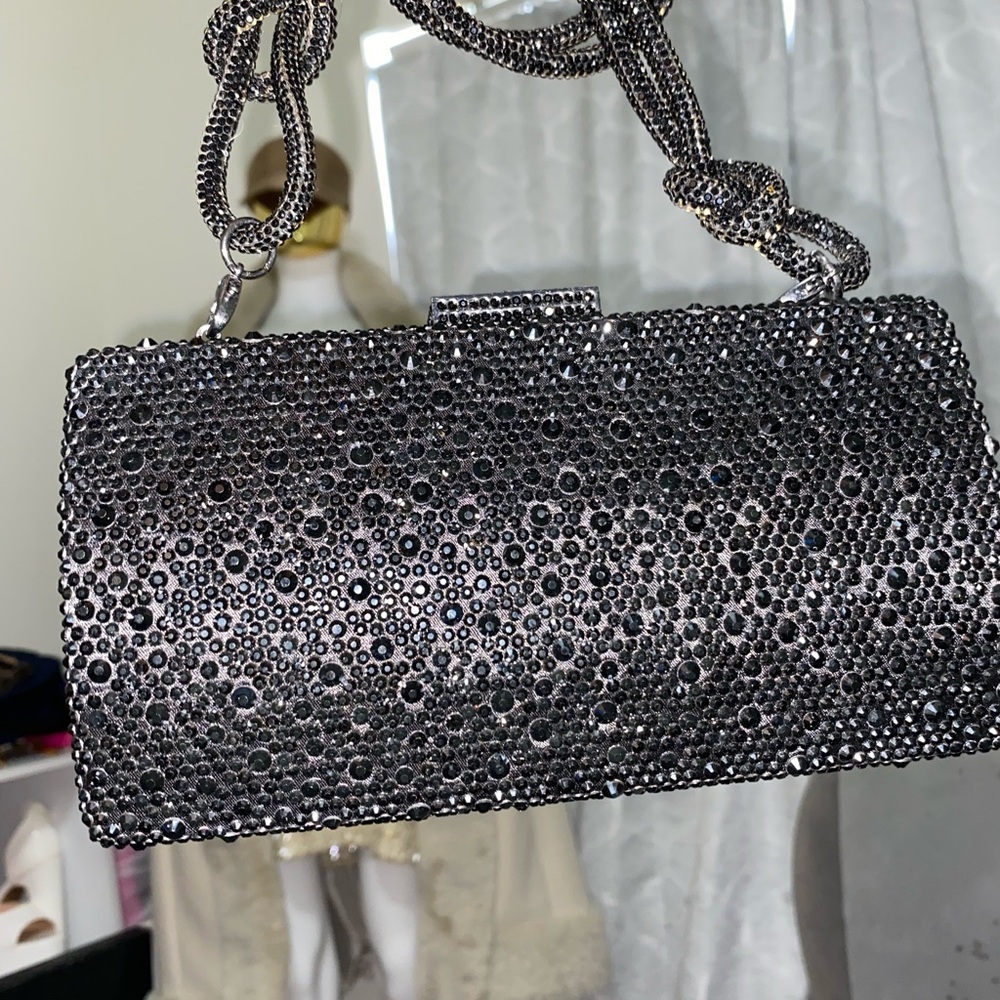 “ JUST SOLD “SERPUI Elegant Black Beaded Clutch